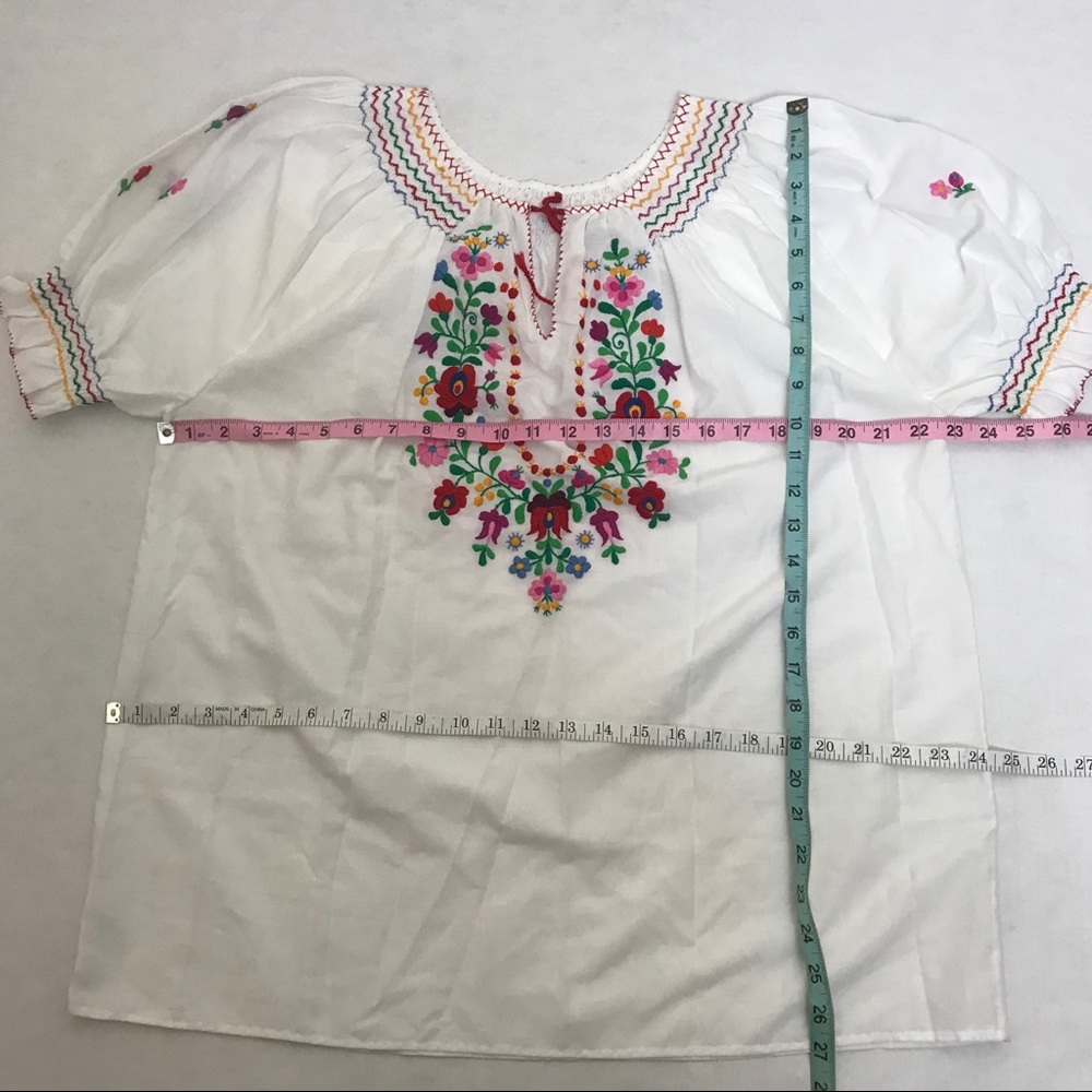 Vintage Hungarian Peasant Embroidered Top - image 8
